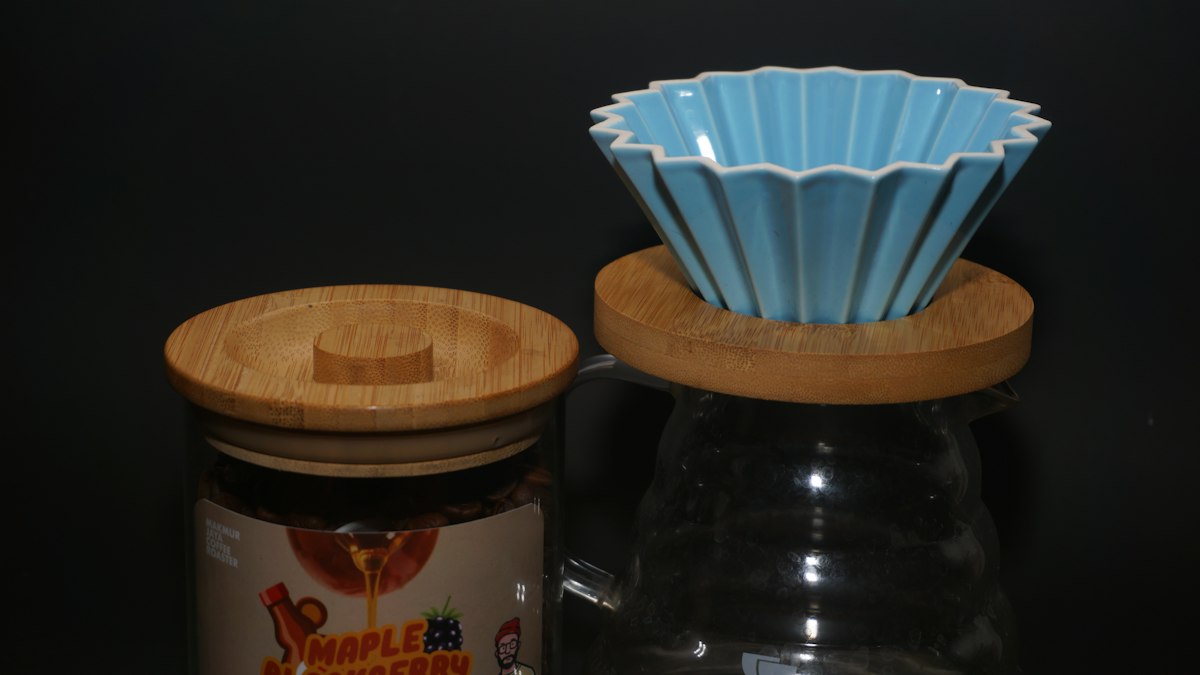 Stainless steel coffee bean container